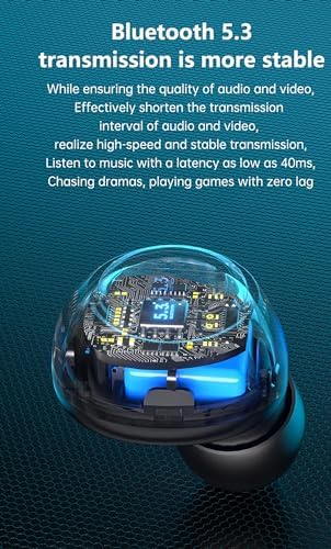 Active Lifestyle True Wireless Earbuds Model 43 | Bluetooth 5.3 Sports Headphones with Touch Control | IP7 Waterproof Design for Rugged Use | Integrated Microphone & LED Battery Indicator for Effortless Connectivity | Immerse Yourself in Rich Bass & Clear High Frequencies