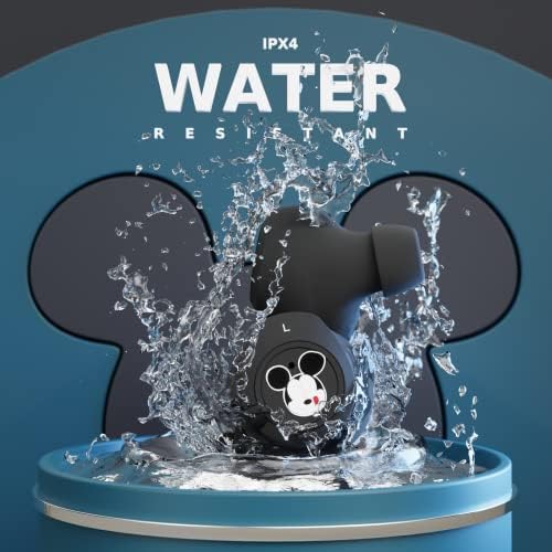 Discover the Magic of Mickey Mouse with Wireless Bluetooth Earbuds – Premium Sound Quality, Ergonomic Design, and 30 Hours Playtime – Perfect for Disney Enthusiasts and Gift Giving – Universal Compatibility for All Devices Including Smartphones and Tablets