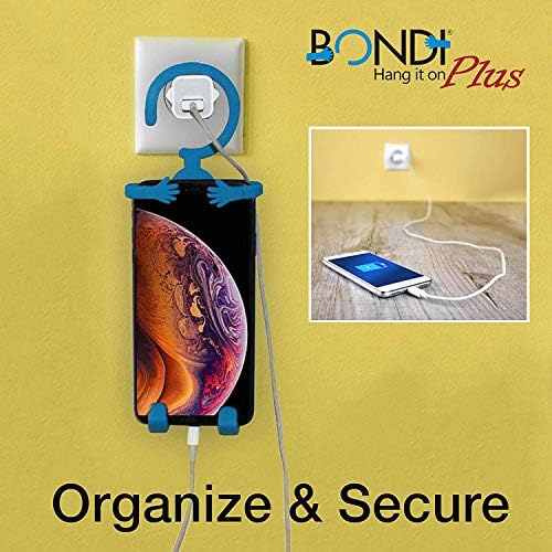 Ultimate Bondi Plus Flex Adjustable Phone Holder & Stand – Flexible Silicone Mount for Cars, Bikes & Desks – Compatible with Large Smartphones up to 6.75″ – Perfect for i Phone Xs, XR, 11, SE & Samsung Galaxy S10, S20 – Convenient Hands-Free Navigation & Streaming – Durable, Lightweight Design in Blue