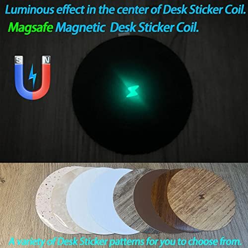 Revolutionize Your Workspace with the Invisible Wireless Charger: Sleek Under-Desk 10 W Charging Pad for Mag Safe i Phone 13/12 – Enhanced Compatibility (5-15 MM) and Fast PD Adapter Included for Effortless Power Management