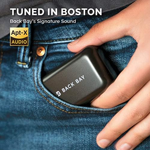 Back Bay Audio Duet 50 Pro Wireless Bluetooth Earbuds – Ultimate Sweatproof TWS Headphones with 130-Hour Battery Life for Runners and Fitness Enthusiasts, Compact Charging Case, Built-in Microphone for Seamless Calls, Compatible with i Phone & Android Devices