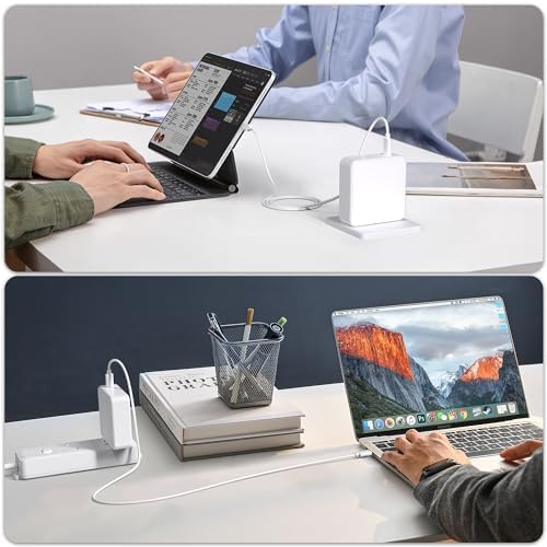 High-Speed 100 W USB-C Power Adapter for Mac Book Pro & Air – Intelligent Fast Charging Solution for All USB-C Devices – Compact Design with 6.7 ft Cable – Advanced Safety Features & Broad Compatibility for Optimal Performance