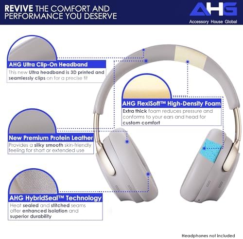 Upgrade Your Bose Quiet Comfort Ultra Wireless Headphones with Premium QC Ultra Replacement Ear Pad and Headband Cushion Kit – Effortless DIY Installation for Ultimate Comfort and Enhanced Sound Quality in Elegant Black Finish