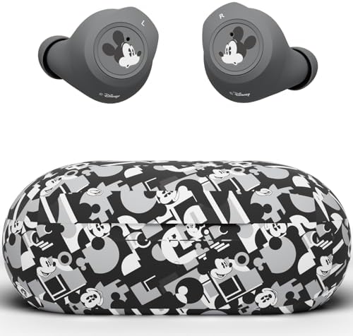 Discover the Magic of Mickey Mouse with Wireless Bluetooth Earbuds – Premium Sound Quality, Ergonomic Design, and 30 Hours Playtime – Perfect for Disney Enthusiasts and Gift Giving – Universal Compatibility for All Devices Including Smartphones and Tablets