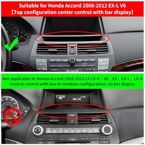 Premium Car Phone Holder Mount for Honda Accord 2008-2012 – Secure Mobile Device Cradle for Effortless Navigation and Hands-Free Use – Sleek No Bar Display Design, Easy Installation, and Enhanced Durability – Perfect for LX, LX-P, SE, EX, EX-L, and LX-S Models – Elevate Your Driving Safety with Optimal Viewing and Stability