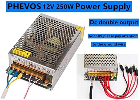 PHEVOS 12 A 5 V Universal Power Supply Adapter – High-Efficiency AC to DC Transformer for Raspberry Pi, CCTV, LED Lighting & Computer Projects – Reliable Power Solution with Safety Features for Enhanced Device Performance and Versatile Applications