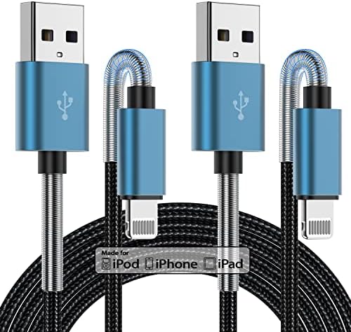 10-Foot Apple MFi Certified USB C to Lightning Charging Cable – Dual Pack High-Speed i Phone Charger for 14/13/12 Series and i Pad – Durable Long Charging Cord for Ultimate Convenience and Flexibility