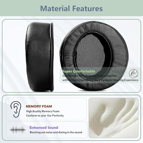 Upgrade Your Tao Tronics TT-BH040 Wireless Headphones with Premium Comfort Memory Foam Ear Cushions – Luxurious Protein Leather Replacement Earpads for Enhanced Sound Isolation and Seamless Fit