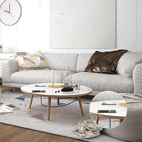 Ultra-Slim Recessed Power Strip with 30 W USB-C Fast Charging – 2 Outlets & 4 USB Ports for Multi-Device Convenience – Ideal Flush Mount Solution for Side and Sofa Tables – 6 ft Cord for Enhanced Flexibility – Perfect for Home Office & Living Spaces