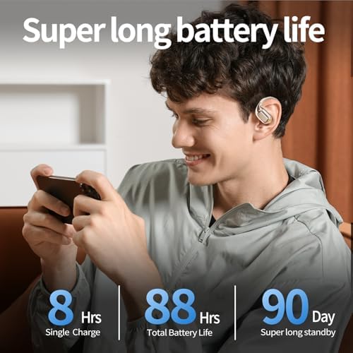 Experience Next-Level Sound with Waterproof Bluetooth 5.4 Earbuds – IPX7 Rating, Superior Active Noise Cancellation, Touch Control Features, and Unmatched 48-Hour Battery Life – Perfect for i OS and Android Users with Convenient Wireless Charging Case for On-the-Go Lifestyle