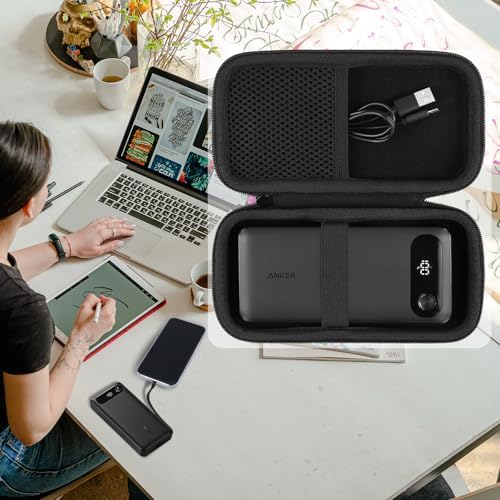 Khanka Premium Hard Travel Case for Anker 20,000 m Ah Power Bank – Ultimate Protection & Stylish Convenience for Portable Charger Accessories – Shockproof Design with Secure Zippered Closure – Perfect for Travel, Commuting & Everyday Use