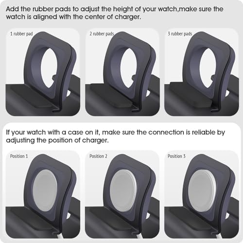Revolutionize Your Charging Experience with CENSTECH’s 3-in-1 Aluminum Docking Station – Compatible with All i Phone Models 1-14, Every Apple Watch Series, and Air Pods – Space-Saving Stand with Nightstand Mode for Effortless Access – Quick and Reliable Charging Solution for Modern Apple Enthusiasts – Durable, Sleek Design Perfect for Home and Office Environments – Organize and Enhance Your Space While Enjoying Fast Charging Efficiency!