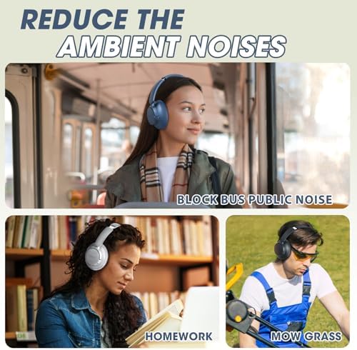 Unleash Your Audio Potential with BERIBES Premium Hybrid Active Noise Cancelling Headphones – Wireless Freedom, 70-Hour Playtime, Deep Bass Enrichment, Ergonomic Comfort, Fast Charging, and Versatile 3.5 mm Cable in Vibrant Blue for All-Day Enjoyment