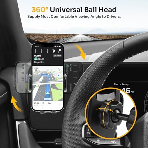 Karltys Magnetic Phone Holder for 2024-2025 Hyundai Sonata, 2022-2025 Ioniq 5, and Kona – Superior Stability with 6 N52 Magnets, Anti-Slip Airbag Design, Universal Fit for Most Smartphones, Effortless Installation on Metal Panels, Enhancing Safe Navigation and Accessibility