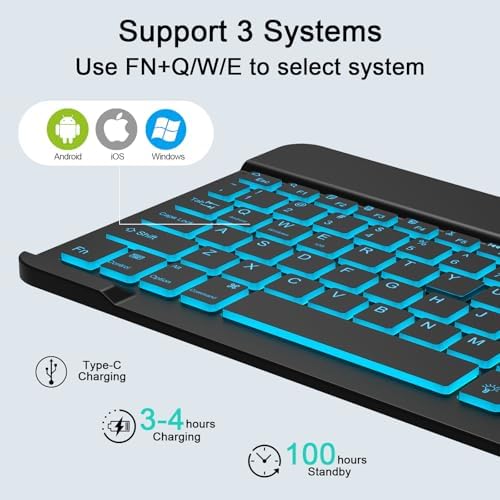 Sleek Wireless Keyboard and Mouse Combo – Rechargeable Bluetooth & 2.4 GHz USB for i Pad, Smartphone, PC & Laptop – Ergonomic Design for Ultimate Comfort in White – Elevate Your Workspace Efficiency!