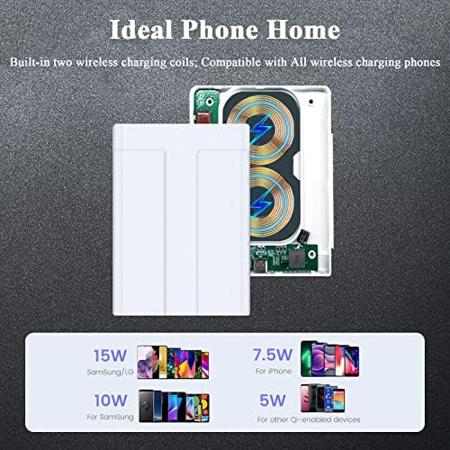 LANBON P2 Wall-Mounted Wireless Charger – 15 W Fast Charging Station for i Phone 16-11 & Galaxy S20-S25 Series, Space-Saving Design for Bedside, Desk, Garage & Kitchen – Enhanced Safety Features & Sleek Aesthetic for Modern Homes