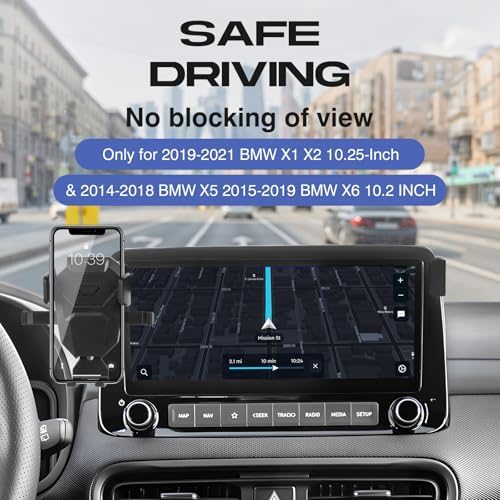 BMW X1 X2 X5 X6 Car Phone Holder – Adjustable Ultra-Stable Mount for 10.2-Inch Screens, Hands-Free Smartphone Stand for All Devices, Effortless Installation & Enhanced Driving Safety