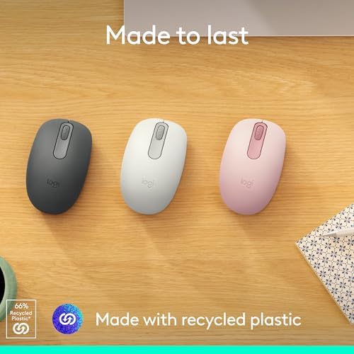 Logitech M196 Rose Bluetooth Wireless Mouse – Compact, Ambidextrous Design for Effortless Navigation on Laptops & Tablets, Exceptional 12-Month Battery Life, Smooth Tracking for PC and Mac Users, Perfect for Professionals on the Go