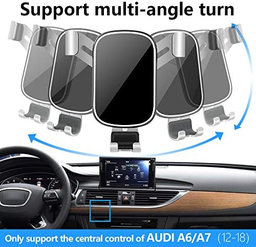 LUNQIN Premium Car Phone Holder for Audi A6, A7, S6, S7, RS6, RS7 (2019-2025) – Ultimate Smartphone Mount with 360-Degree Rotation, Integrated Charging & Enhanced Compatibility for Navigation & Hands-Free Use – Elevate Your Driving Experience with Luxurious Design & Long-Lasting Durability