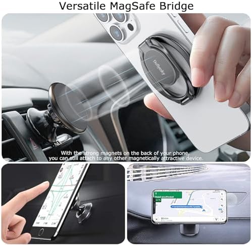 Ultimate Magnetic Phone Ring Holder – Stylish Purple Design for Enhanced Stability & Hands-Free Viewing – Double Adjustable Grip & Stand Compatible with Mag Safe for i Phone & Android – Lightweight, Anti-Fall Accessory for Effortless Handling & Customizable Angles