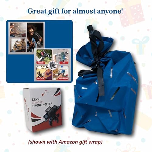 CR-30 Adjustable Clip Mic Stand Phone Holder – Ultimate Versatile Mount for i Phone, Samsung, Pixel & All Smartphones – Perfect for Musicians, Podcasters & Creators – Lightweight, Portable Design with Superior Stability in Chic Grey Finish – Revolutionize Your Recording & Streaming Experience with Unmatched Convenience and Performance