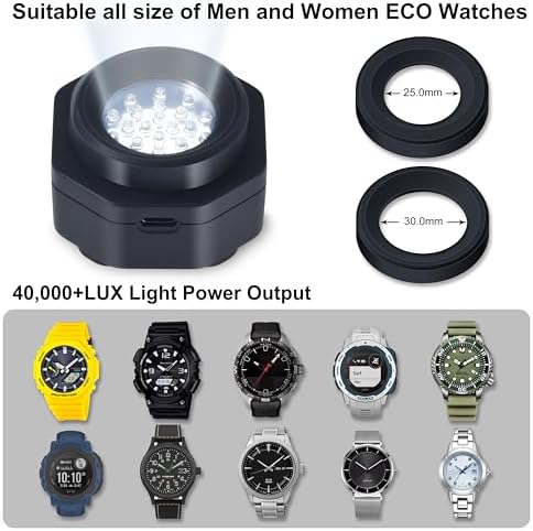 Eco-Friendly Type-C Solar Watch Charger – Sleek Silver Portable Battery Pack for Active Lifestyles – Universal Compatibility & UV-Free Protection for Outdoor Enthusiasts
