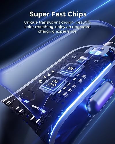 Experience Rapid Roadside Charging with SUNDA 120 W USB C Fast Car Charger – 4-Port Adapter Featuring Dual Type C PD60 W/PPS60 W for i Phone 16/15 Pro/Max/14 & Samsung Galaxy S24, Plus Dual USB-A 30 W QC3.0 for All Android Devices – Compact, Durable, and Universally Compatible for Effortless Multi-Device Charging on the Go