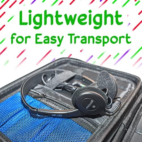 Maxell Teachers 24-Pack Stereo Headphones – Superior Comfort & 6-Foot Wired Flexibility for Classrooms, Padded Ear Cushions for Extended Use, Adjustable Headband for All Sizes, Lightweight Design for Effortless Portability, Durable Audio Solution Tailored for Educational Excellence