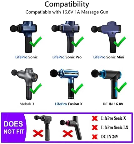 Optimized 16.8 V AC DC Power Supply Adapter for Sonic Massage Guns – Fast Charging Solution for Life Pro Sonic, Youdgee H1 Mini, Mebak 3 & More – Enhanced Compatibility & Reliability for Ultimate Massage Experience