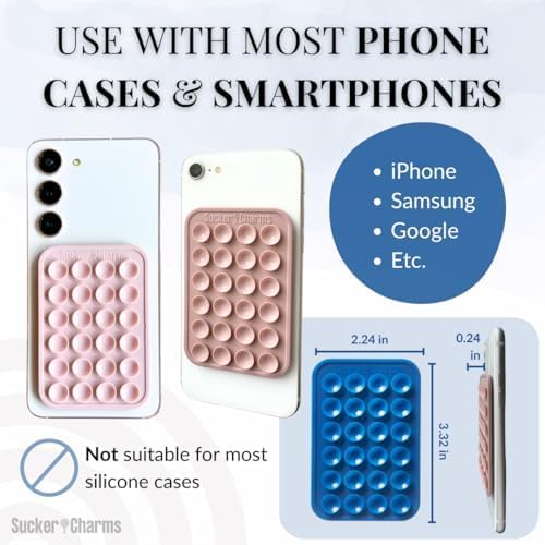 Lavender Fizz Silicone Phone Mount – Versatile Hands-Free Suction Holder for i Phone & Android – Ideal Tik Tok Filming & Video Call Accessory – Secure, Removable Grip for Effortless Mobile Use – Stylish & Functional Design for On-the-Go Convenience
