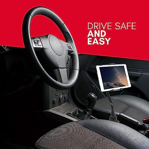 Transform your driving experience with the Macally Adjustable Cup Holder Tablet Mount – a robust and versatile solution for hands-free tablet use in your vehicle. This innovative car accessory seamlessly fits into your cup holder, accommodating various tablet sizes including i Pad Pro, i Pad Air, and i Pad Mini up to 12.9 inches. Enjoy the freedom of 360-degree rotation for optimal viewing angles, making navigation, video calls, or entertainment accessible for both front and back seat passengers. Designed for effortless installation without tools, this durable tablet holder is built to endure the rigors of everyday travel while keeping your device secure on bumpy rides. Ideal for busy parents looking to entertain children during long journeys or for anyone needing reliable GPS access. Elevate your in-car connectivity and comfort with the Macally Cup Holder Tablet Mount, the ultimate accessory for tech-savvy drivers seeking convenience and functionality.