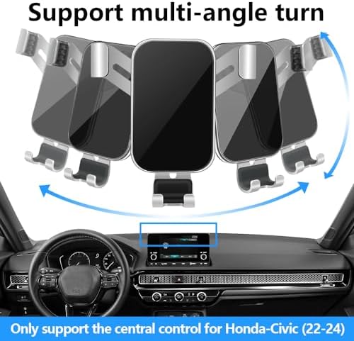 Premium Car Phone Mount for Honda Civic (2022-2025) & Acura Integra (2023-2025) – Innovative 360-Degree Rotating Cell Phone Holder for Seamless Navigation & Hands-Free Charging – Elevate Your Driving Experience with Superior Interior Accessory – Designed for Safety & Connectivity