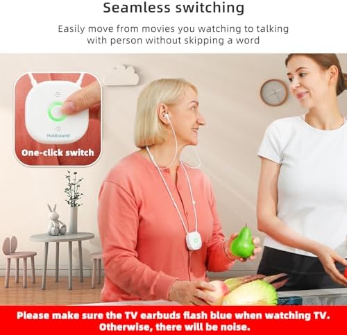 Transform Your Audio Experience with Holdsound Wireless Earbuds – Lag-Free TV Listening, 100 FT Freedom, and 15-Hour Comfort for Ultimate Entertainment – Effortless USB Optical Setup, Universally Compatible for All Your Devices
