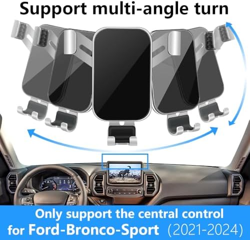 Ford Bronco Sport 2021-2024 Premium Car Phone Holder – Secure Gravity Mount for Safe Navigation & Hands-Free Calling – Effortless Installation, Adjustable Viewing Angles, Integrated Charging for Ultimate Convenience – Essential Auto Interior Accessory for Modern SUVs