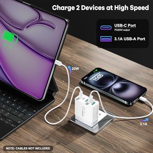 Ultra-Fast 4-Port USB Wall Charger – Multi-Device Power Adapter with Quick Charge 3.0 Technology for i Phone 16 Series, Samsung Galaxy S25/S24, Google Pixel 7 – Compact, Efficient & Safe Charging Solution for Home and Travel