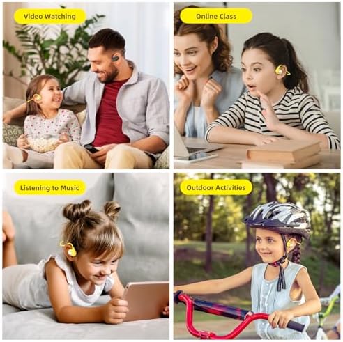 Lightweight Open Ear Bluetooth Headphones for Kids – Safe Volume Limiting Wireless Earbuds in Blue for Enhanced Listening and Outdoor Safety, Ideal for Boys and Girls on the Go – Perfect for Daily Use and Active Lifestyles