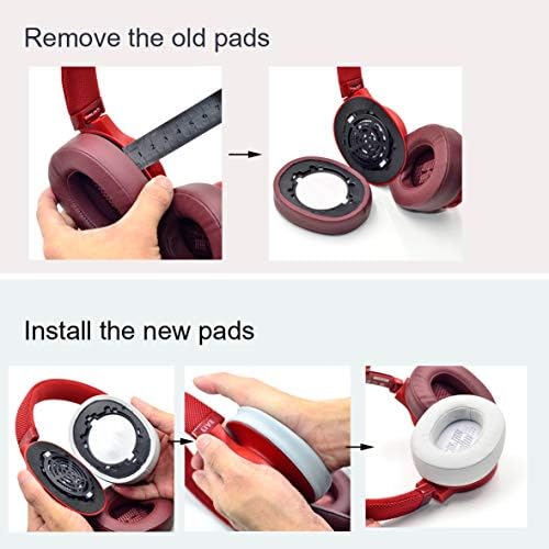 Upgrade Your JBL Live 500 BT Headphones with Premium Defean Earpads – Enhanced Noise Isolation Foam & Luxurious Soft Leather for Unmatched Comfort and Sound Quality (Gray) – Easy Installation for a Seamless Listening Experience