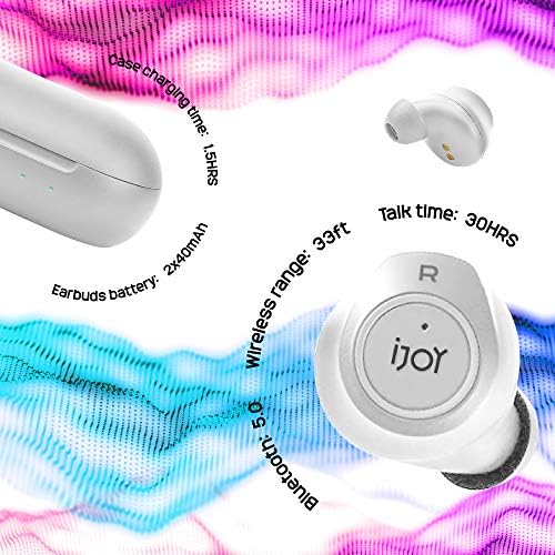 Elevate Your Audio Experience with i Joy Premium Gravity TWS Earbuds – Bluetooth 5.0 Wireless In-Ear Headset Featuring IPX4 Waterproof Design for Sports, Long-Lasting 20-Hour Battery Life, Built-in Mic for Clear Calls, and Ergonomic Comfort for All-Day Wear