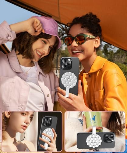 Magnetic Suction Cup Mount for Mag Safe Devices – Effortless Hands-Free Phone Holder with Premium Anti-Slip Silicone Grip for Content Creators – Ultra-Stable, Lightweight Accessory Perfect for Tik Tok and Photography on the Move