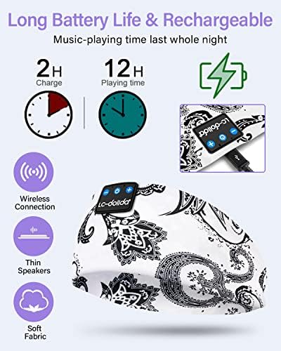 Revolutionary Wireless Sleep Headband with HD Sound: Ultimate Comfort Bluetooth Earphones for Relaxation, Fitness, and Travel – Sweat-Resistant Eye Mask for Active Lifestyles and All-Night Use