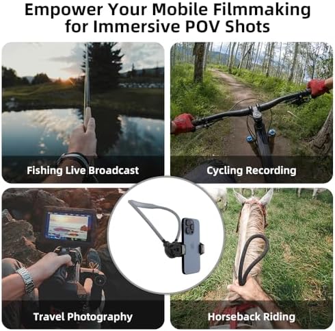Elevate Your Vlogging Experience with SOH Magnetic Neck Phone Mount – Adjustable Hands-Free Holder for i Phone 12-16 & Android Devices – Lightweight Chest Stand with Quick-Release Magnetic Design for Optimal Content Creation Flexibility