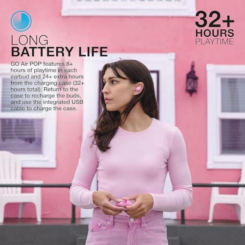 JLab Go Air Pop True Wireless Bluetooth Earbuds – Teal | IPX4 Sweat-Resistant for Active Lifestyles | Dual Connect Technology for Independent Listening | Bluetooth 5 for Effortless Pairing | Customizable Audio with 3 EQ Settings: Signature, Balanced, Bass Boost | Ultimate Comfort & Durability for On-the-Go Enthusiasts