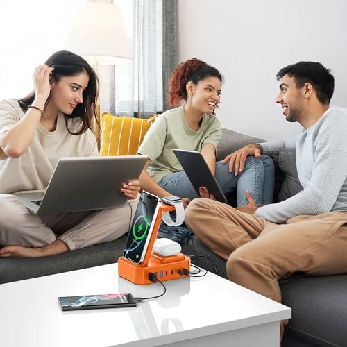 300 W High-Efficiency Charging Hub for Apple Devices – 10-in-1 Wireless Charger Dock with 65 W PD Fast Charging for i Phone, Mac Book, i Watch & Air Pods – Advanced Ga N III Technology, All-in-One Solution for Optimal Device Management and Clutter Reduction