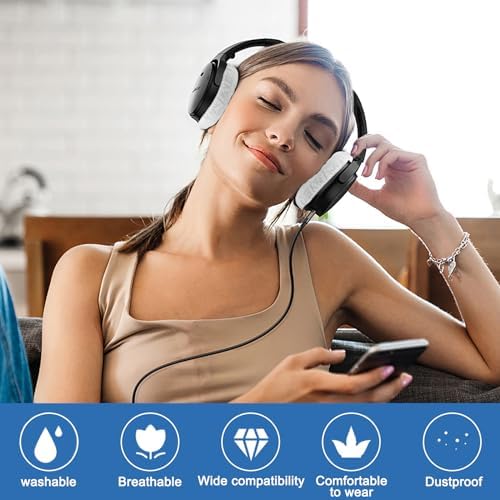 200 Disposable Headphone Earpad Covers – Hygienic Non-Woven Stretchable Accessories for On-Ear Headphones (3.54″) – Essential Sanitary Solution for Clean Listening Environments