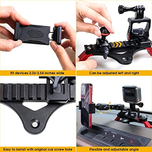 BESTAOO Premium Adjustable Dash Phone Mount for 2021-2025 Ford Bronco – Essential Driver-Side Cell Phone Holder for Effortless Navigation & Communication – Superior Stability with Universal Smartphone Compatibility