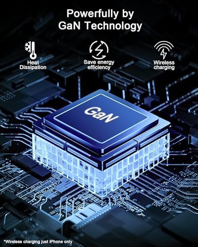 Revolutionary 100 W Ga N 6-Port USB C Charging Hub with 45 W PD Adapter & 15 W Wireless Charger – Ultimate Multi-Device Power Station for i Phone, i Pad, Samsung & Laptops – Fast, Efficient, and Clutter-Free Solution for Home and Office Use