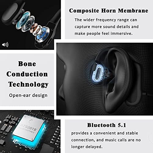 Innovative TEDATATA Wireless Bone Conduction Bluetooth Headset for Active Lifestyles – Superior Ambient Awareness, Secure Non-In-Ear Design, and Extended Battery Life for Outdoor Enthusiasts – Ultimate Sports Headphones with Quick Bluetooth Connectivity and Ergonomic Comfort