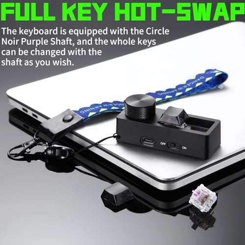 Darmoshark K2 PRO Wireless RGB Mechanical Keypad – Hot Swap Gaming Keyboard with 2 Customizable Keys for PC, Mac, Linux & More – Elevate Your Game with Ergonomic Design & Enhanced Speed