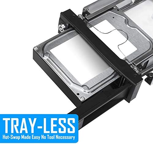 Kingwin Universal Hot Swap Mobile Rack for 2.5” & 3.5” SSD/HDD – Effortless Internal Tray-Less SATA Hard Drive Backplane Enclosure with 6 Gbps Support for SATA I/II/III & SAS I/II – Ultimate Flexibility and Enhanced Data Transfer Speed for Efficient Storage Management