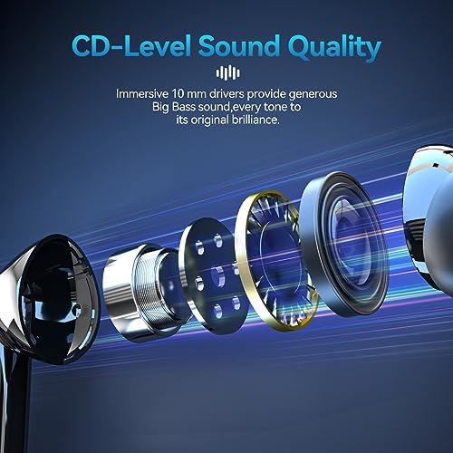 Monster N-Lite Clear Talk Bluetooth 5.3 Earbuds – Ultimate Noise-Cancellation with CVC 8.0, IPX8 Waterproof Design for All-Weather Adventures, 60-Hour Playtime with Rapid Charge Capability – Perfect for Active Lifestyles and Outdoor Enthusiasts